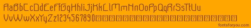 Шрифт Beeridgedemo – коричневые шрифты на оранжевом фоне