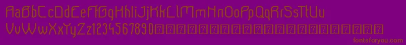 フォントBeeridgedemo – 紫色の背景に茶色のフォント