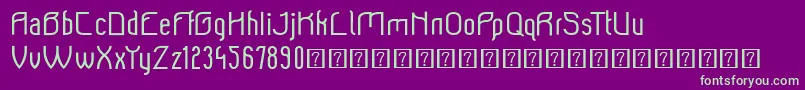 Шрифт Beeridgedemo – зелёные шрифты на фиолетовом фоне