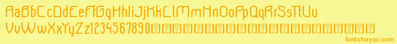 Beeridgedemo Font – Orange Fonts on Yellow Background