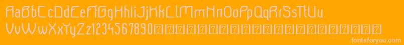 フォントBeeridgedemo – オレンジの背景にピンクのフォント