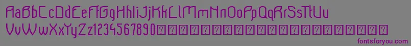 フォントBeeridgedemo – 紫色のフォント、灰色の背景