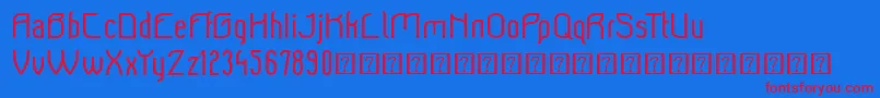 Beeridgedemo Font – Red Fonts on Blue Background