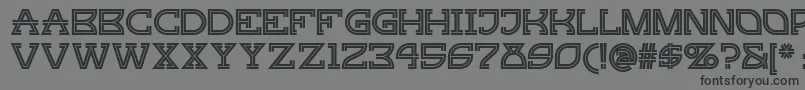 フォントGingerpeachynf – 黒い文字の灰色の背景