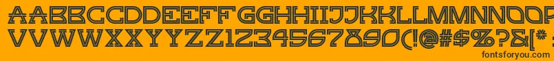 Gingerpeachynf Font – Black Fonts on Orange Background