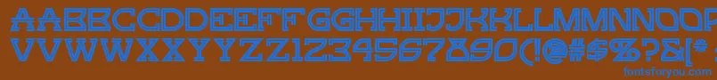 Gingerpeachynf Font – Blue Fonts on Brown Background