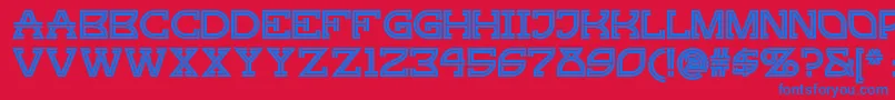 Gingerpeachynf Font – Blue Fonts on Red Background