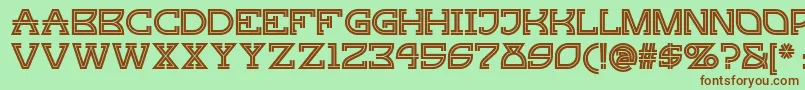 Gingerpeachynf Font – Brown Fonts on Green Background