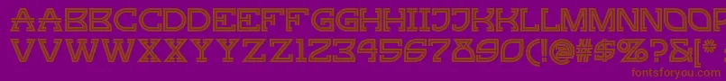 Gingerpeachynf Font – Brown Fonts on Purple Background