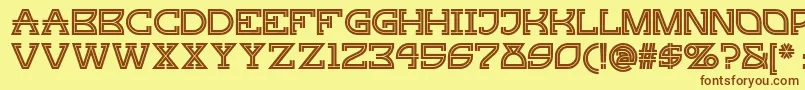 Gingerpeachynf Font – Brown Fonts on Yellow Background