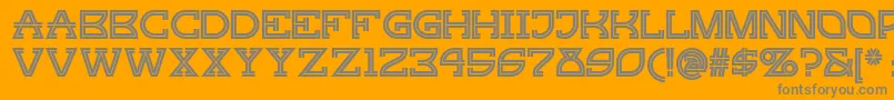 Gingerpeachynf Font – Gray Fonts on Orange Background