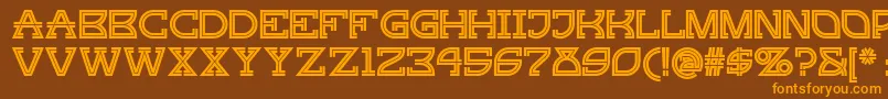 Gingerpeachynf Font – Orange Fonts on Brown Background