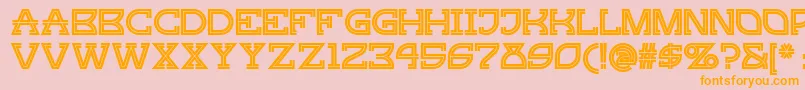 Gingerpeachynf Font – Orange Fonts on Pink Background