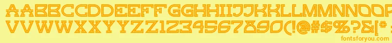 Gingerpeachynf Font – Orange Fonts on Yellow Background