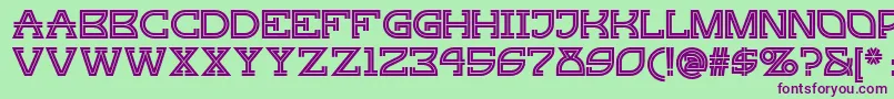 Gingerpeachynf Font – Purple Fonts on Green Background