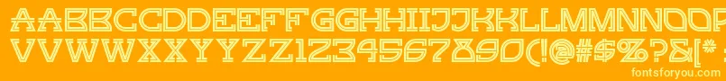 Gingerpeachynf Font – Yellow Fonts on Orange Background