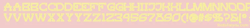 Gingerpeachynf Font – Yellow Fonts on Pink Background