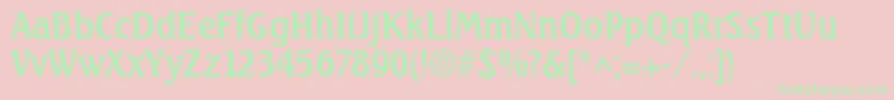 SeabirdSf Font – Green Fonts on Pink Background