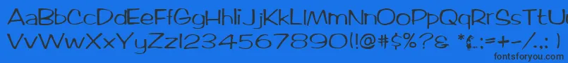 TicardRegular Font – Black Fonts on Blue Background