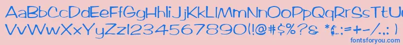 TicardRegular Font – Blue Fonts on Pink Background