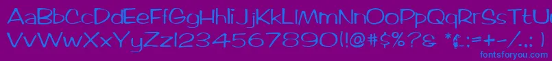 TicardRegular Font – Blue Fonts on Purple Background