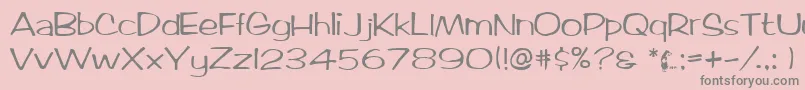 TicardRegular-Schriftart – Graue Schriften auf rosa Hintergrund