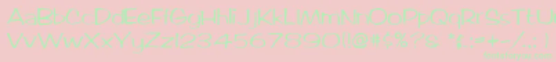 TicardRegular Font – Green Fonts on Pink Background