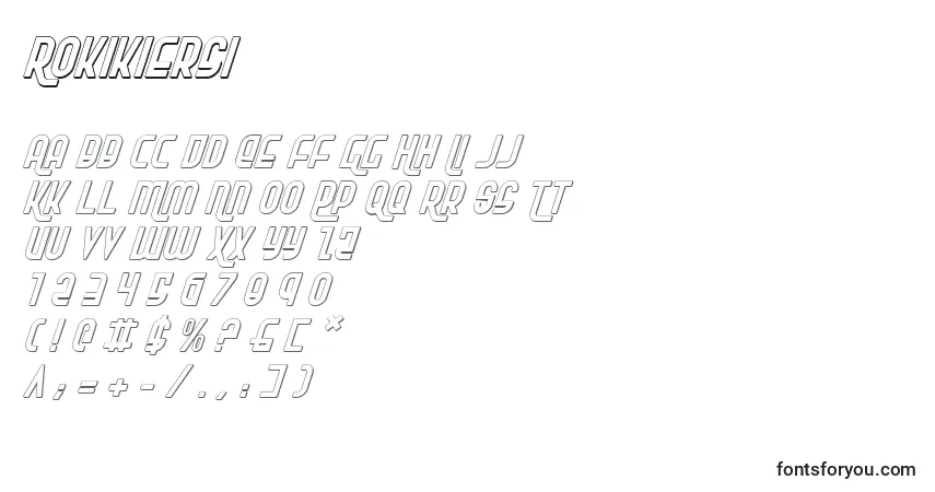 Шрифт Rokikiersi – алфавит, цифры, специальные символы