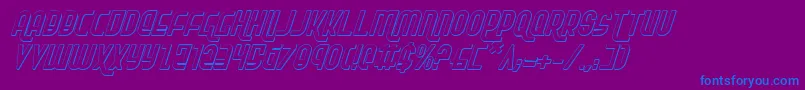 Rokikiersi Font – Blue Fonts on Purple Background