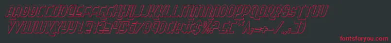Rokikiersi Font – Red Fonts on Black Background