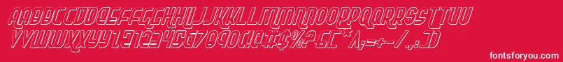 Rokikiersi Font – White Fonts on Red Background