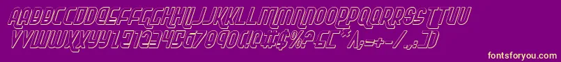 Rokikiersi Font – Yellow Fonts on Purple Background