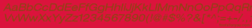 En savoir plus sur la police ContextRepriseExpandedSsiExpandedItalic Police ContextRepriseExpandedSsiExpandedItalic – polices brunes sur fond rouge