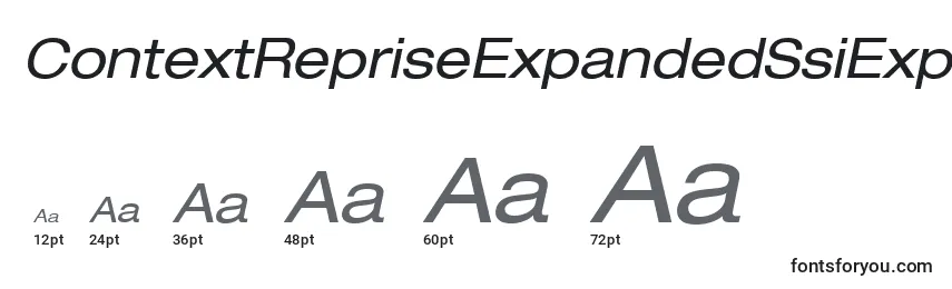 Größen der Schriftart ContextRepriseExpandedSsiExpandedItalic