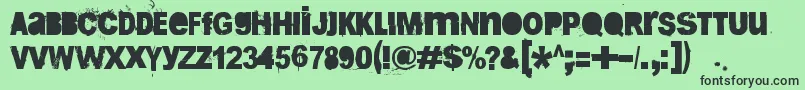 BugReport Font – Black Fonts on Green Background