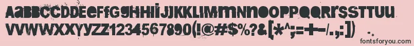 フォントBugReport – ピンクの背景に黒い文字