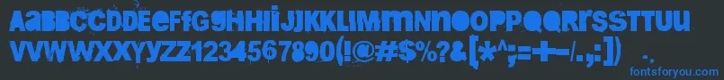 BugReport Font – Blue Fonts on Black Background