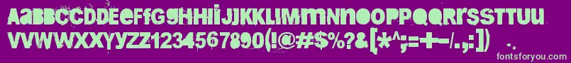 BugReport Font – Green Fonts on Purple Background