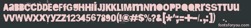 BugReport Font – Pink Fonts on Black Background