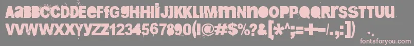 BugReport Font – Pink Fonts on Gray Background