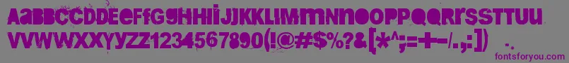 BugReport Font – Purple Fonts on Gray Background
