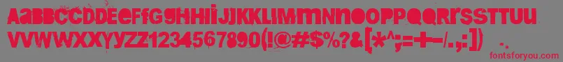 フォントBugReport – 赤い文字の灰色の背景