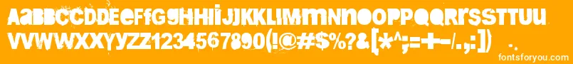 BugReport Font – White Fonts on Orange Background