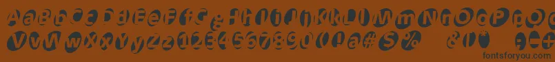 Aidaoops Font – Black Fonts on Brown Background