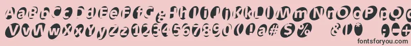 フォントAidaoops – ピンクの背景に黒い文字
