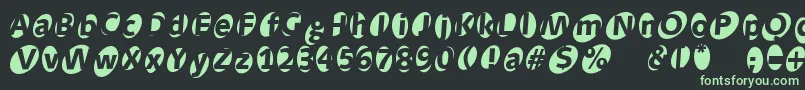 Aidaoops Font – Green Fonts on Black Background