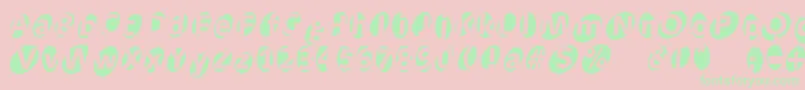 Aidaoops Font – Green Fonts on Pink Background