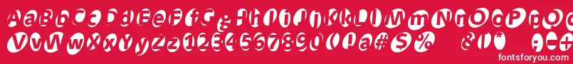 Aidaoops Font – White Fonts on Red Background