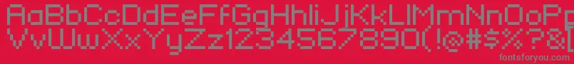 KlmnFlashPix Font – Gray Fonts on Red Background