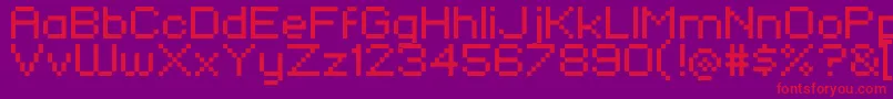 KlmnFlashPix Font – Red Fonts on Purple Background